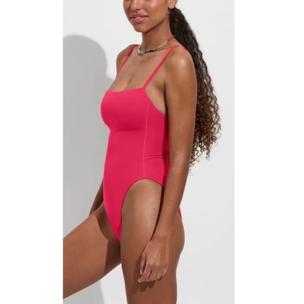 Left On Friday Women's La La Land Pink Retreat One Piece Swim Suit Size S NWT - Picture 3 of 9